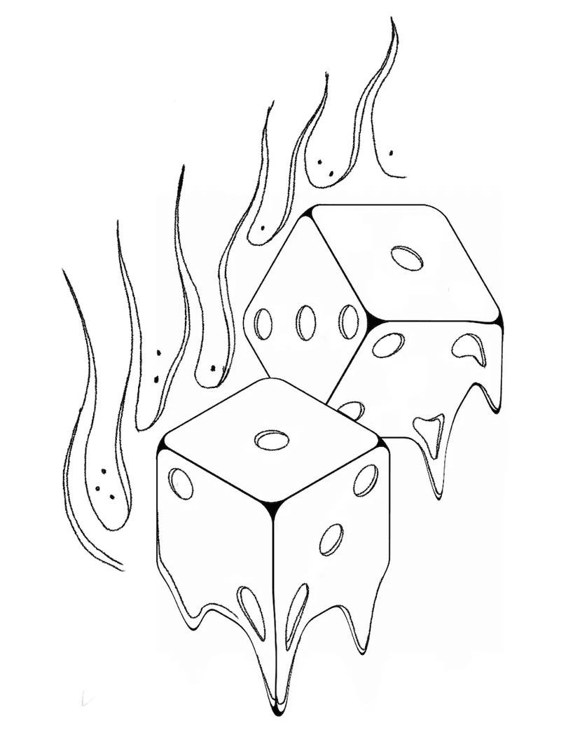 Dice tattoo design